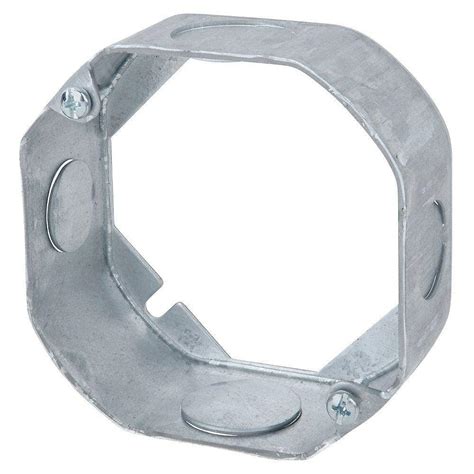 bowers 4 octagon ceiling outlet box extension ring steel|eaton octagon box.